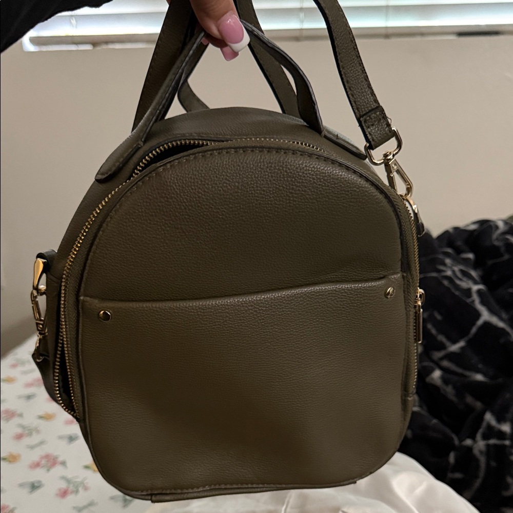 Olive Green Women's Mini Backpack Purse - Unbranded